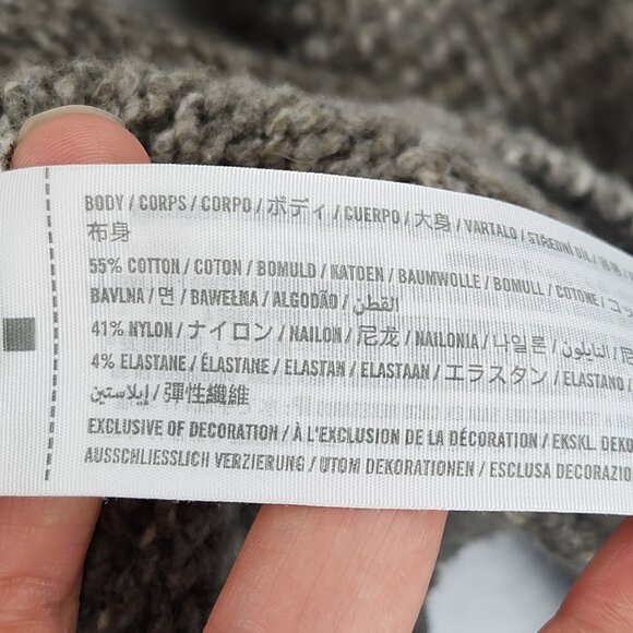 Abercrombie Fitch Sweater Mens Large Tan Oversized Soft Crew Neck Pullover - Picture 7 of 10